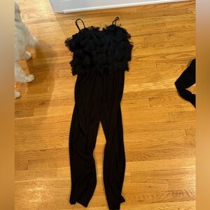 Ella moss romper with fringe bodice size M